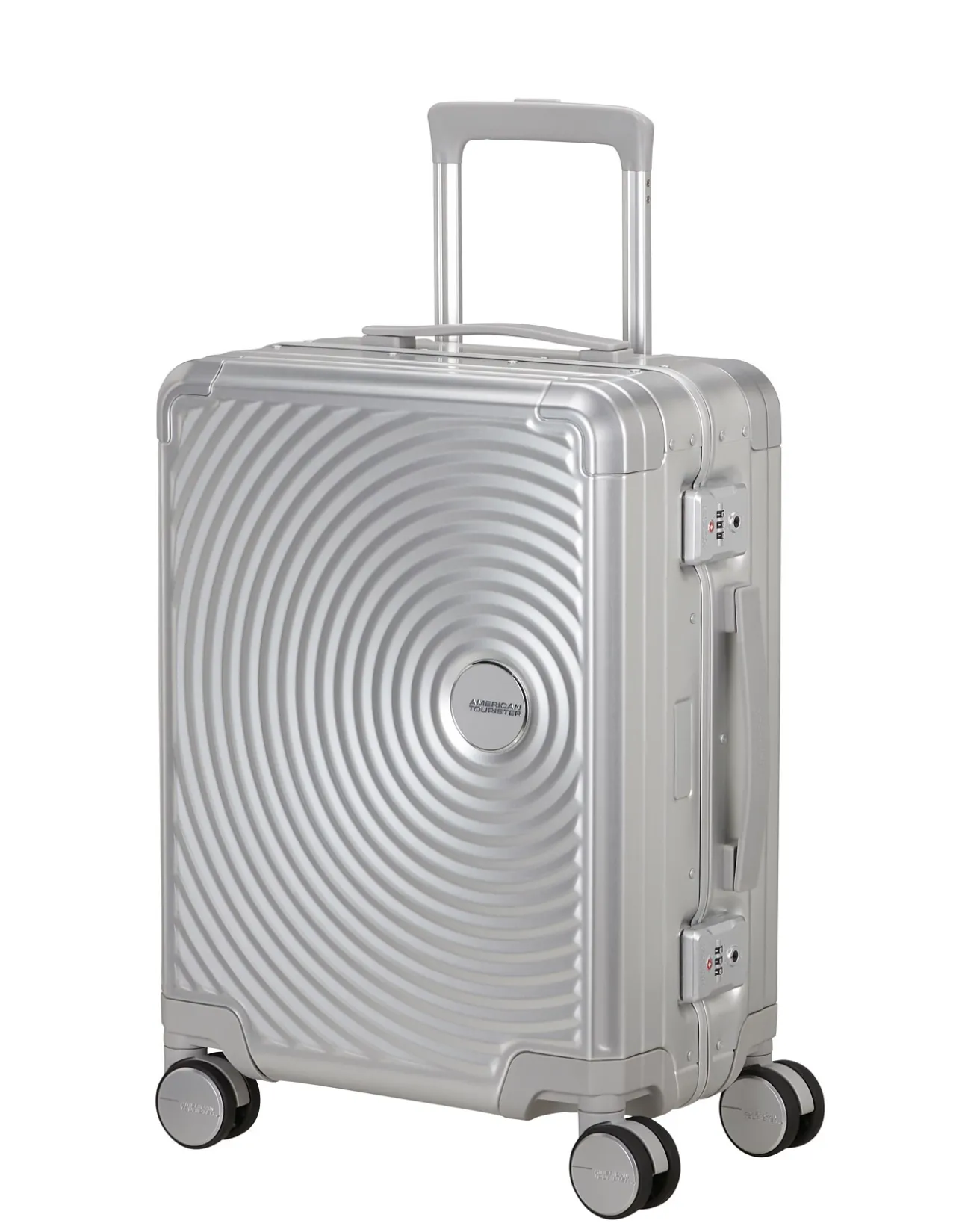 Soundbox Aluminium 55cm Small Carry-On Suitcase Silver