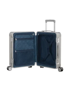 Soundbox Aluminium 55cm Small Carry-On Suitcase Silver