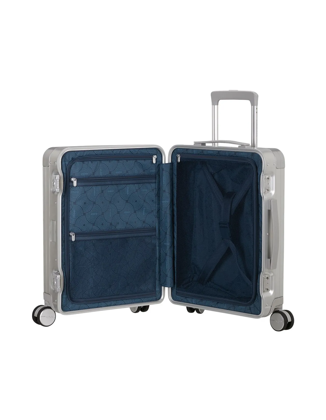Soundbox Aluminium 55cm Small Carry-On Suitcase Silver