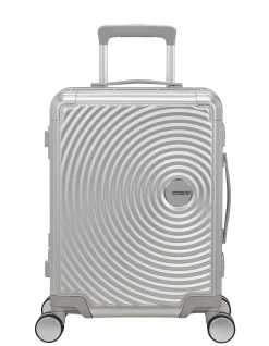Soundbox Aluminium 55cm Small Carry-On Suitcase Silver