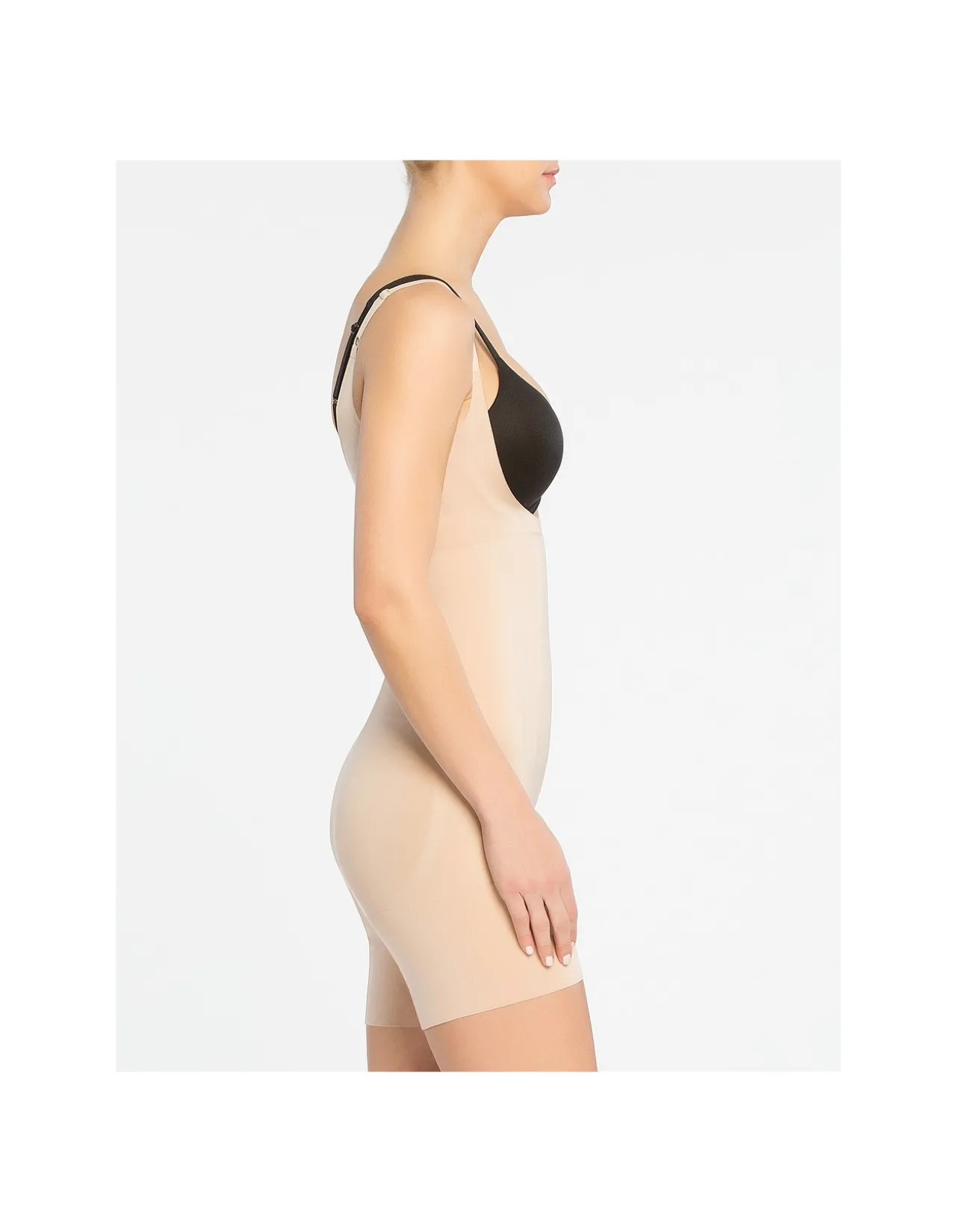 SPANXsculpt OnCore Open-Bust Mid-Thigh Bodysuit