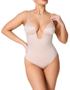 SPANXshape Suit Your Fancy Plunge Low-Back Thong Bodysuit