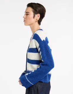 SPLICED STRIPE CARDI