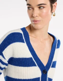 SPLICED STRIPE CARDI
