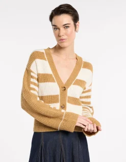 SPLICED STRIPE CARDI