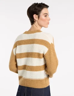 SPLICED STRIPE CARDI