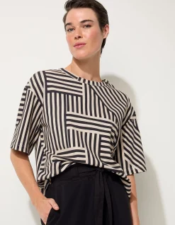 SPLICED STRIPE TEE