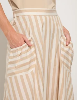SPLICED STRIPE SKIRT