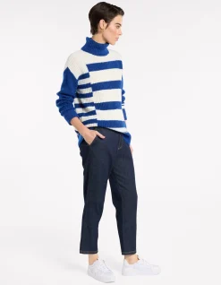 SPLICED STRIPE SWEATER