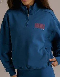 Sport Horizon Relaxed Funnel Neck Zip Sweatshirt
