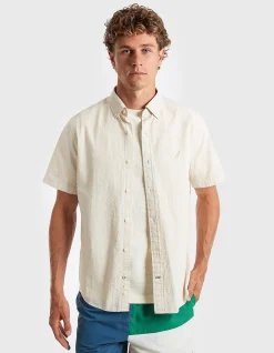 SS COTTON SEERSUCKER REGULAR FIT SHIRT