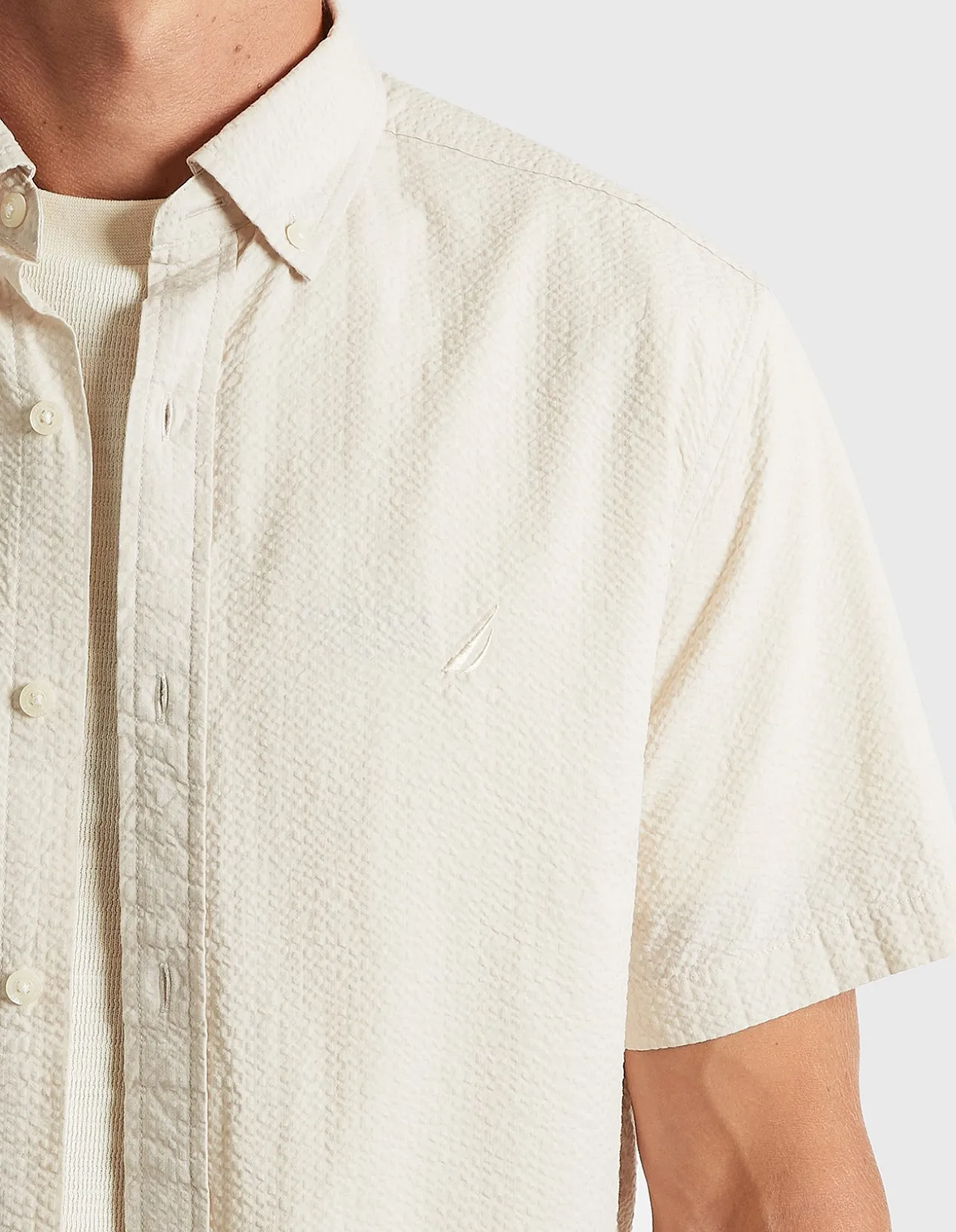 SS COTTON SEERSUCKER REGULAR FIT SHIRT