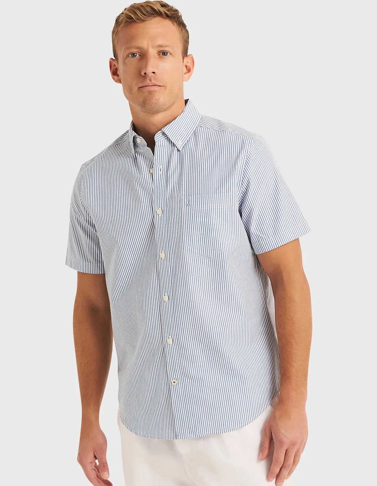 S/S SEERSUCKER STRIPE SHIRT