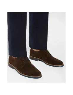 Stanleyy Suede Contrast Sole Derby Shoes
