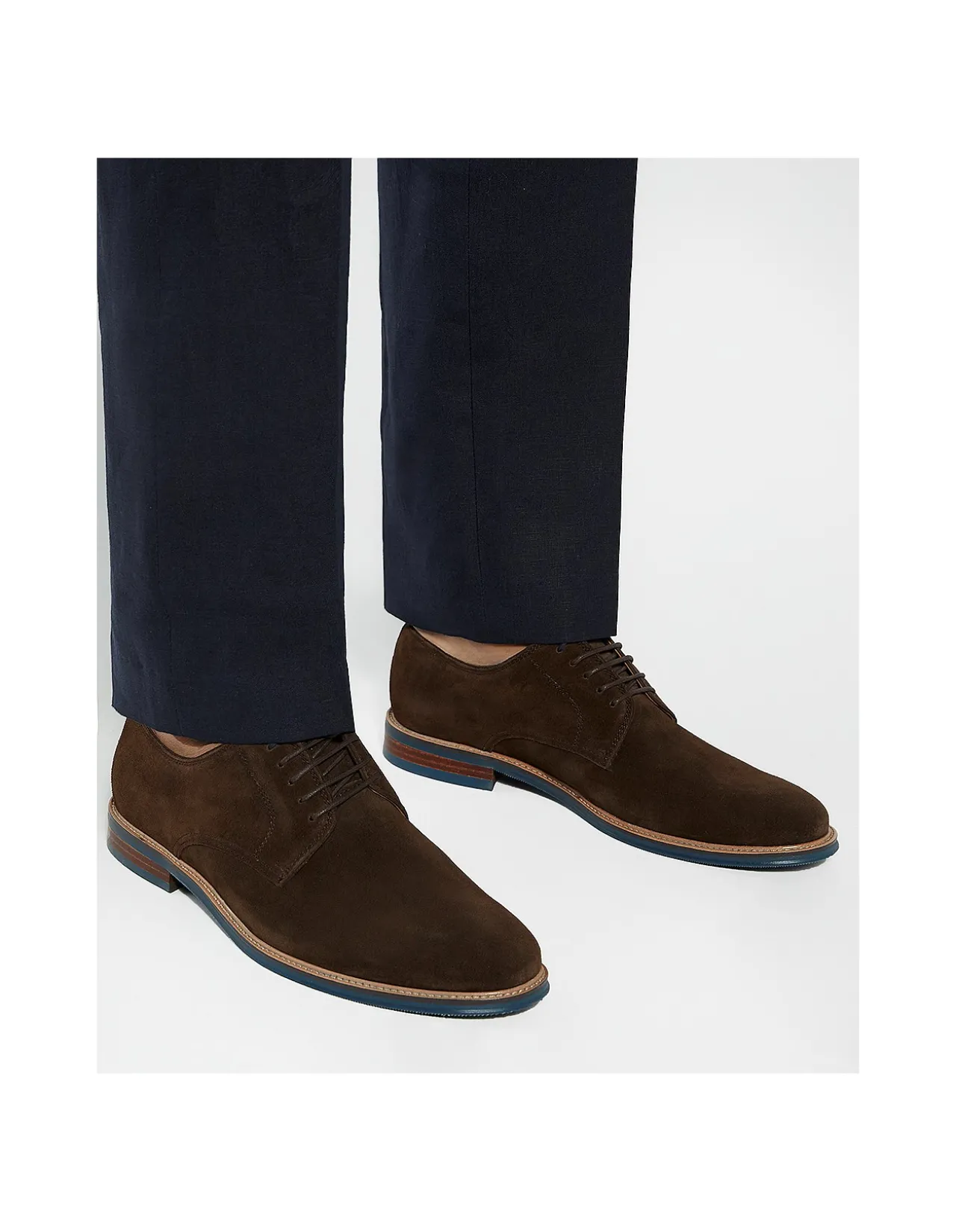Stanleyy Suede Contrast Sole Derby Shoes
