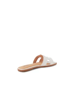 Stevans Geometric Strap Leather Slides