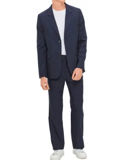 Straight Fit Trousers Navy Blue