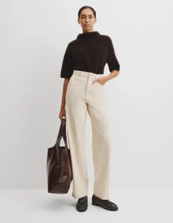 Straight Leg High Rise Rigid Denim Jean