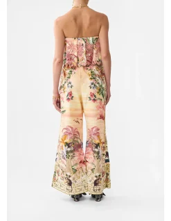 STRAPLESS JUMPSUIT WITH FRILL
