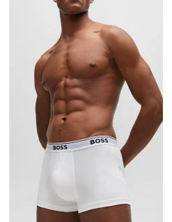 Stretch-cotton trunks with repeat logos