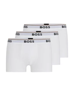 Stretch-cotton trunks with repeat logos