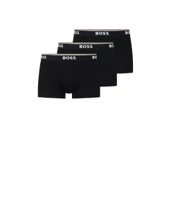 Stretch-cotton trunks with repeat logos