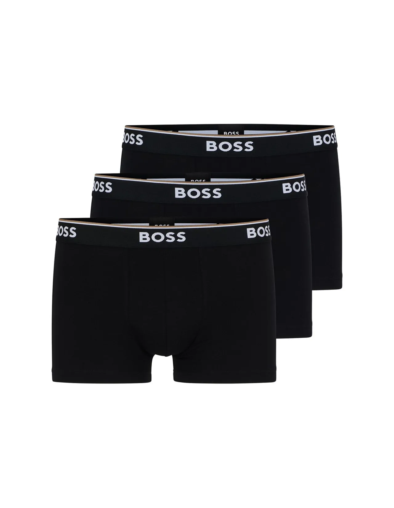 Stretch-cotton trunks with repeat logos