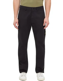 Stretch Cotton Twill Straight Leg Trousers