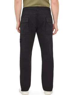 Stretch Cotton Twill Straight Leg Trousers