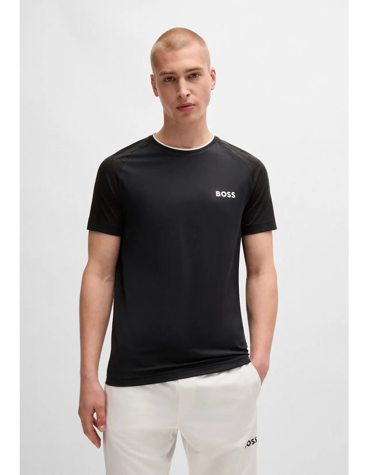 Stretch-Jersey T-Shirt with Reflective Logo