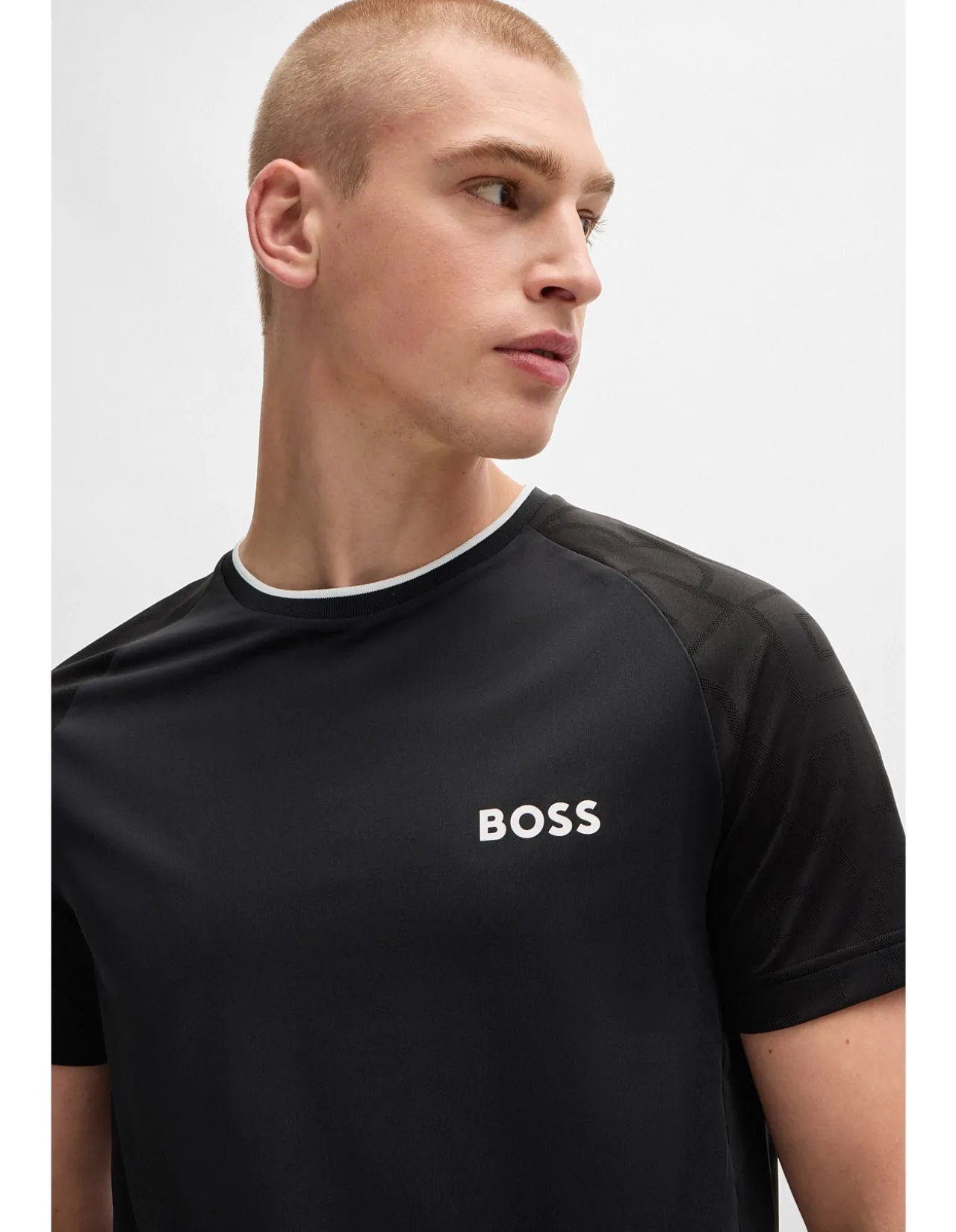 Stretch-Jersey T-Shirt with Reflective Logo