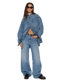Strider High Rise Wide Leg Denim Jeans