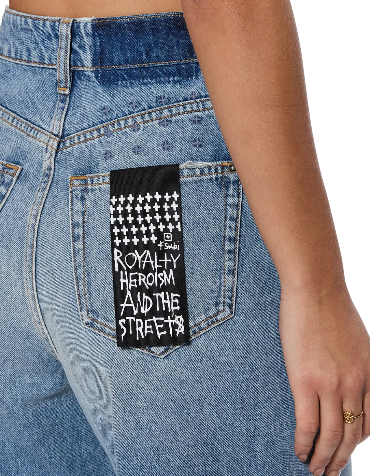 Strider High Rise Wide Leg Denim Jeans
