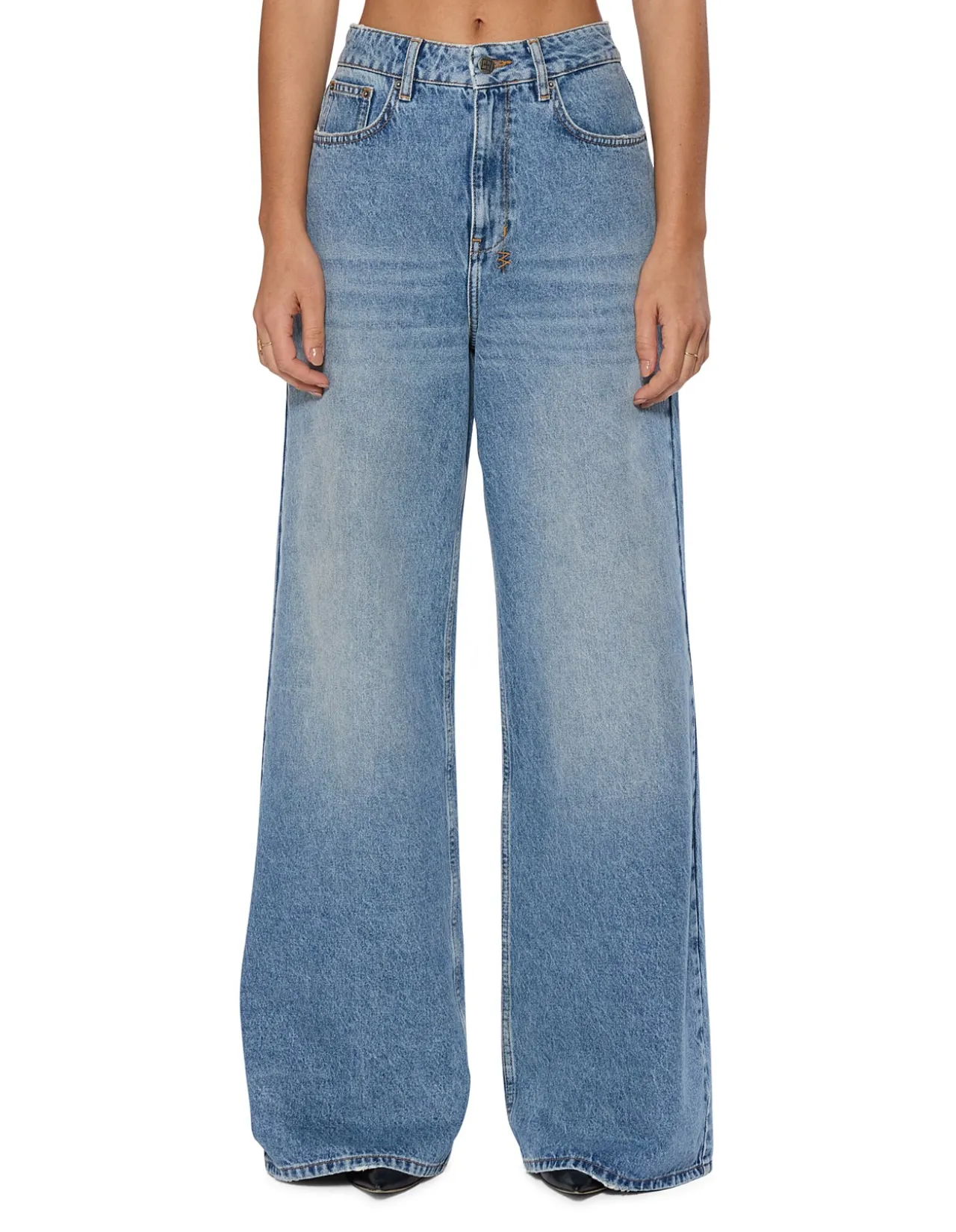 Strider High Rise Wide Leg Denim Jeans
