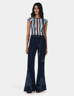 Sue Tropicana Denim Flare Leg Jeans