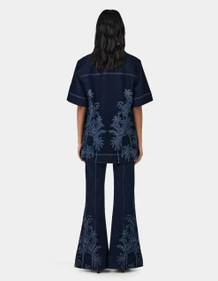 Sue Tropicana Denim Flare Leg Jeans
