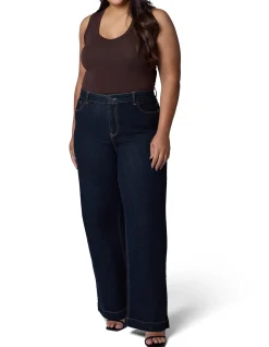 Sully Mid Rise Wide Leg Denim Jean
