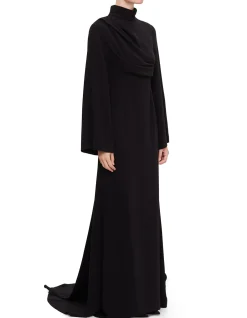 SWINTON MOCK NECK LS MAXI DRESS