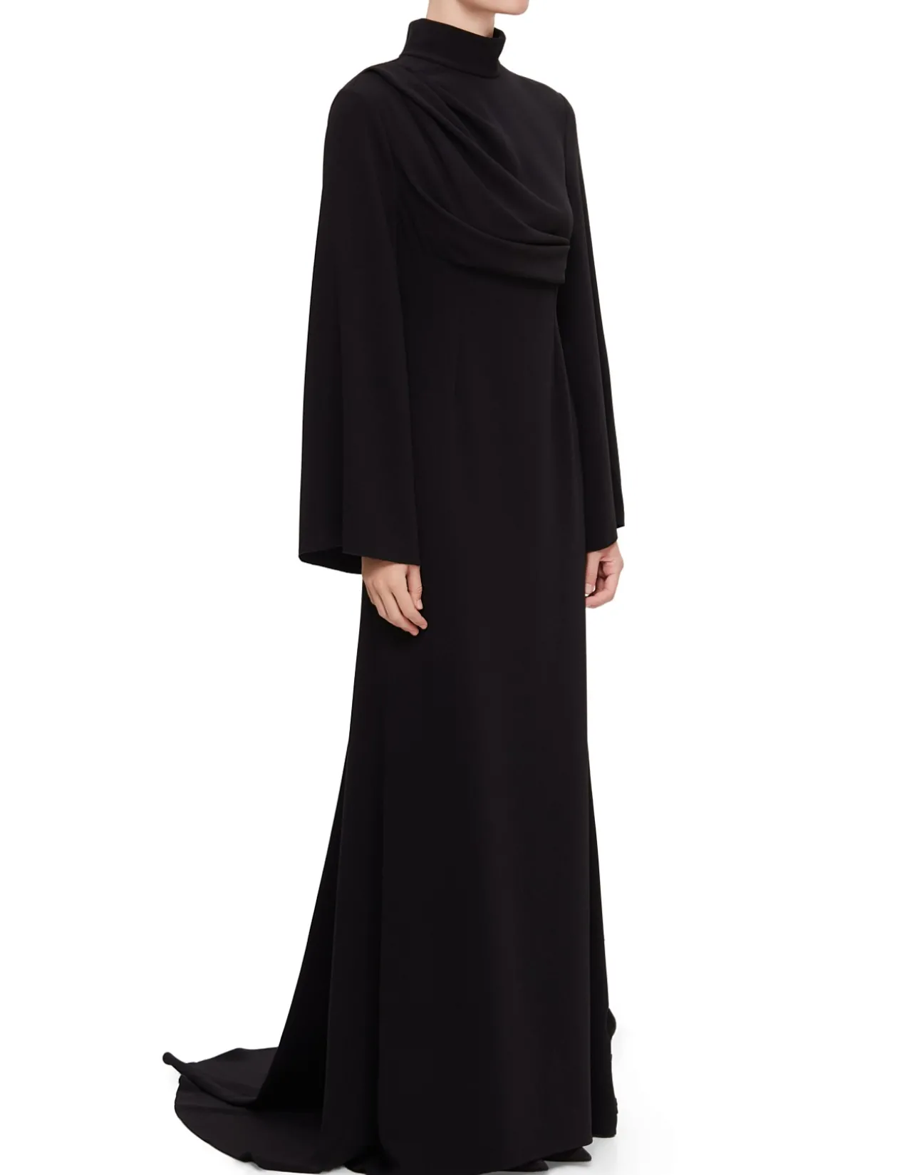 SWINTON MOCK NECK LS MAXI DRESS