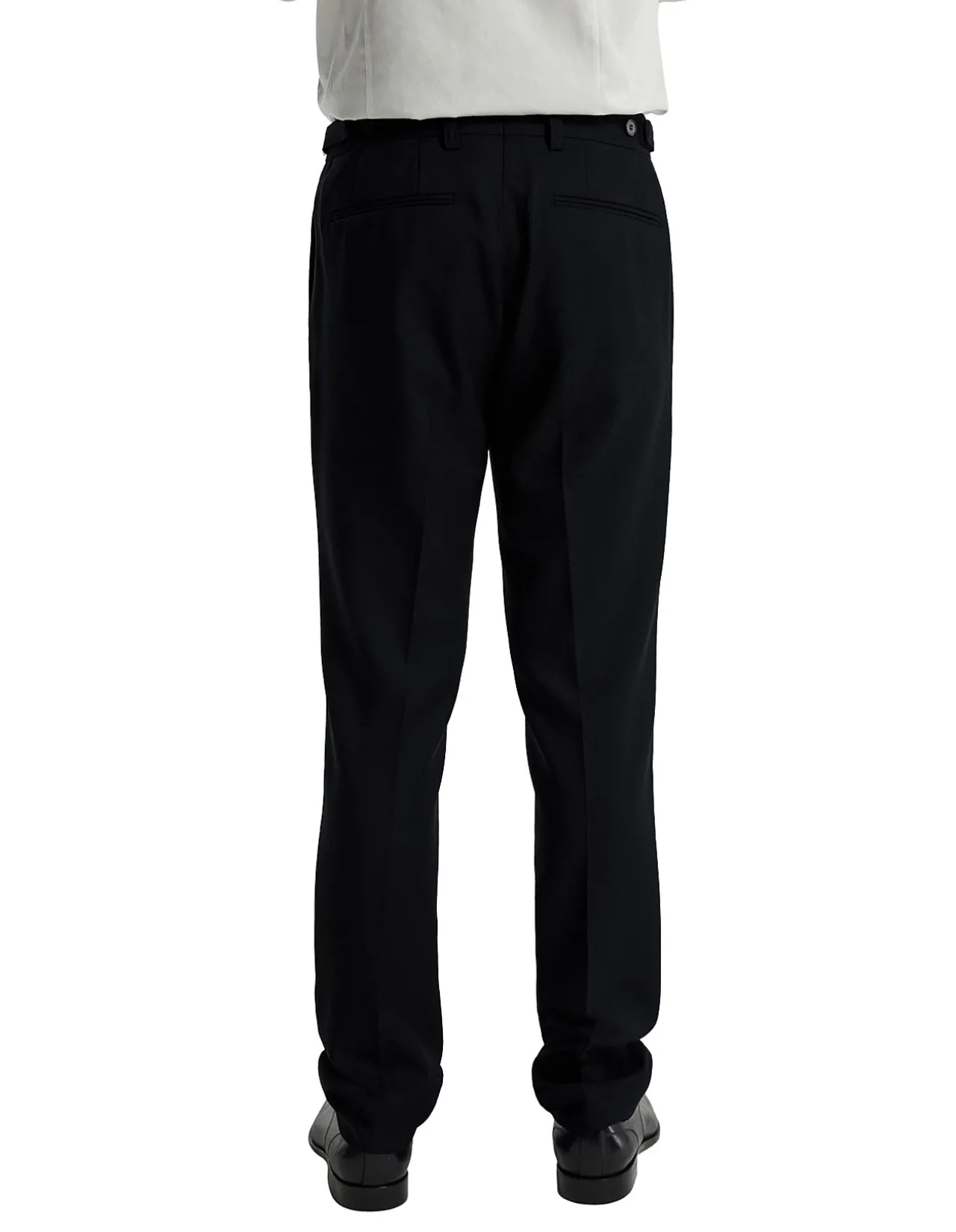 TAB DETAIL WOOL PANTS