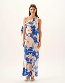 Tabitha Ipanema One Shoulder Satin Maxi Dress