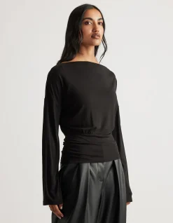 TAHLIA CINCHED LONG SLEEVE TOP