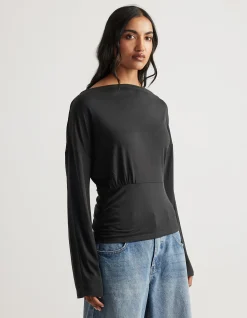 TAHLIA CINCHED LONG SLEEVE TOP