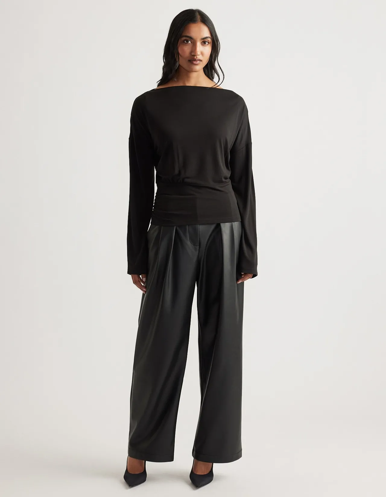 TAHLIA CINCHED LONG SLEEVE TOP