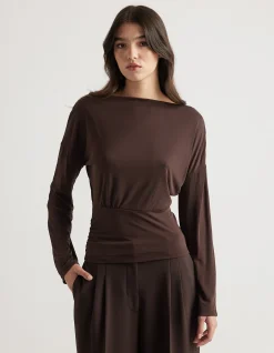 TAHLIA CINCHED LONG SLEEVE TOP
