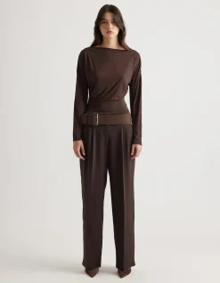 TAHLIA CINCHED LONG SLEEVE TOP