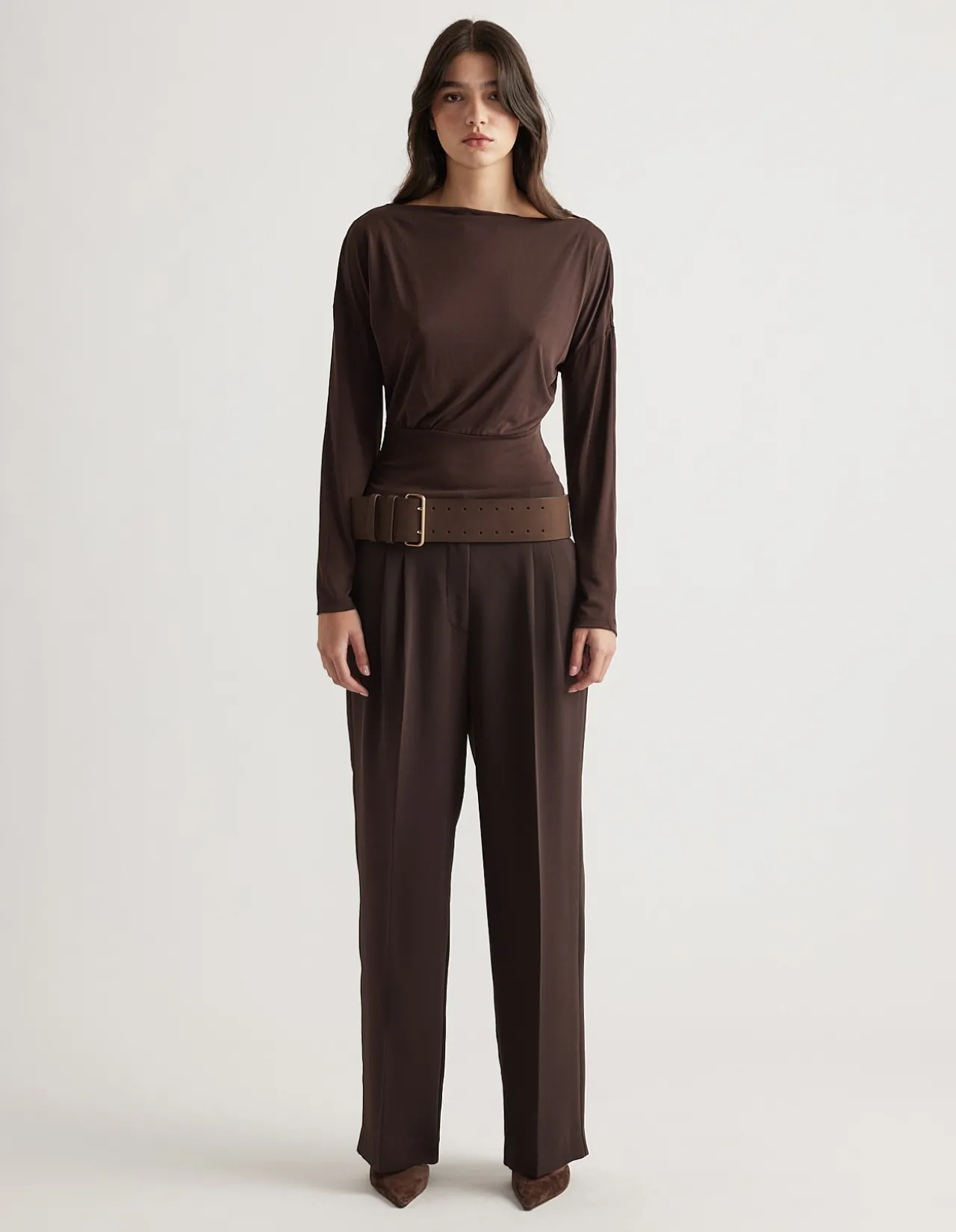 TAHLIA CINCHED LONG SLEEVE TOP