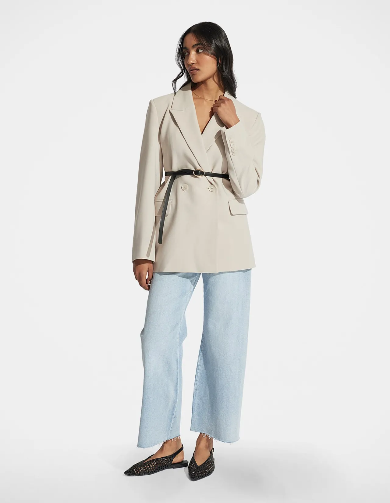 Tahni High Rise Wide Leg Cropped Jeans