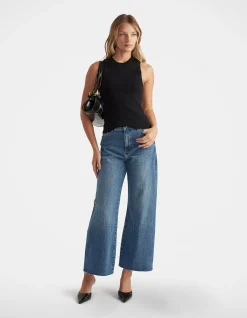 Tahni High Rise Wide Leg Cropped Jeans