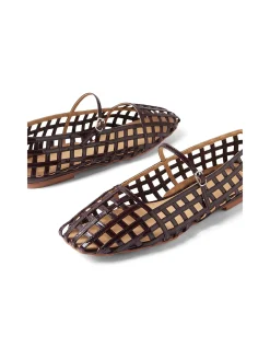 Taints Patent Cage Mary Jane Flats